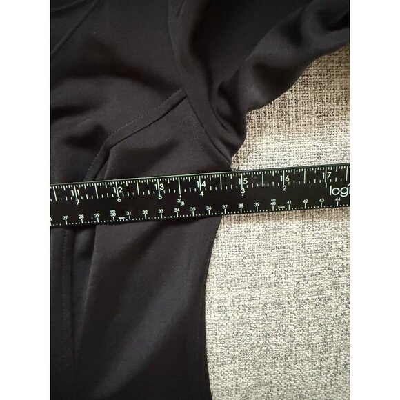 Vtg Tadashi Shoji Dress Womens Fits Sz S Black 90's Gothic Glam Square Neck Mesh - Picture 13 of 16